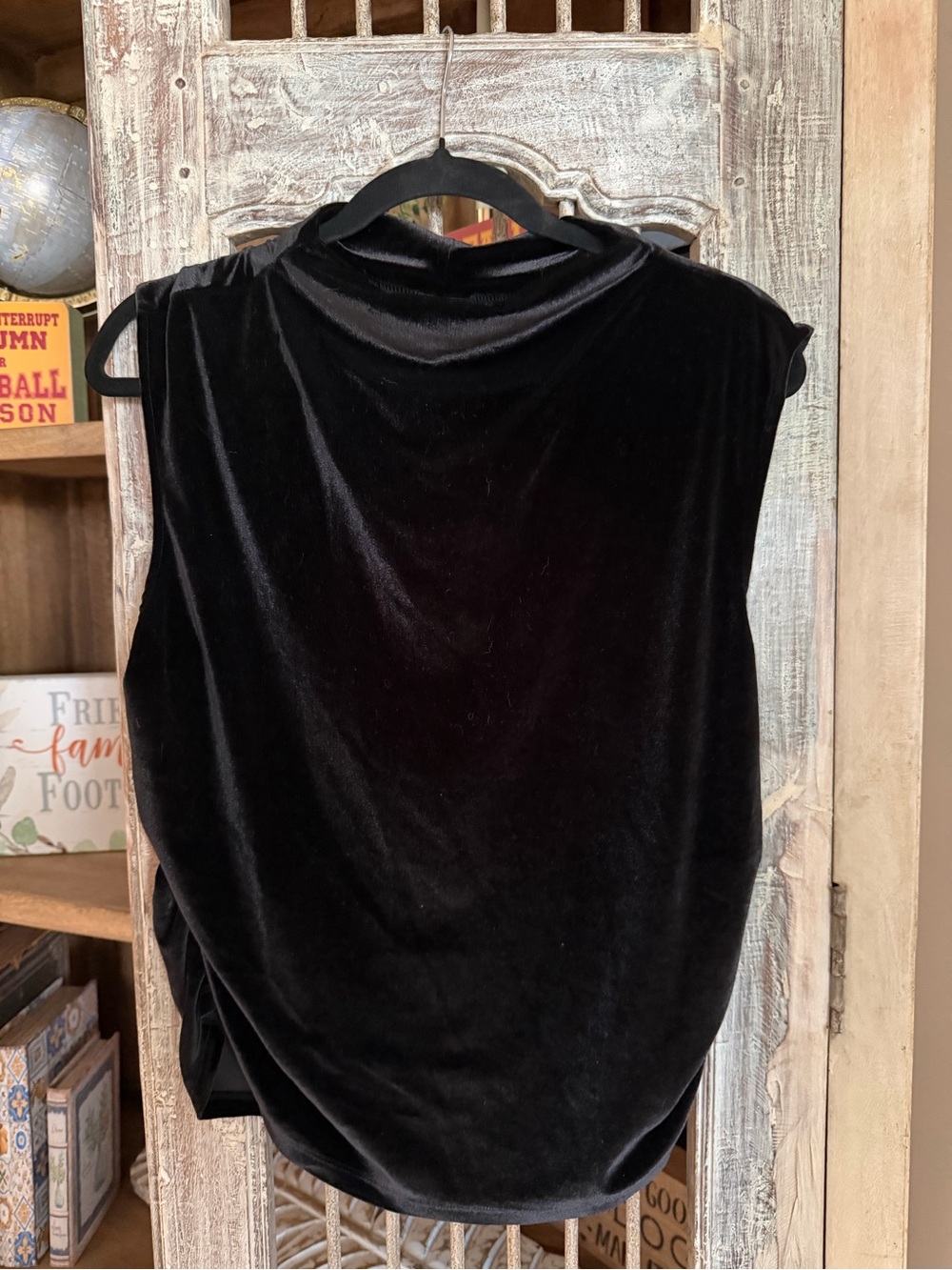 a new day Black Velvet Sleeveless Mockneck Tank